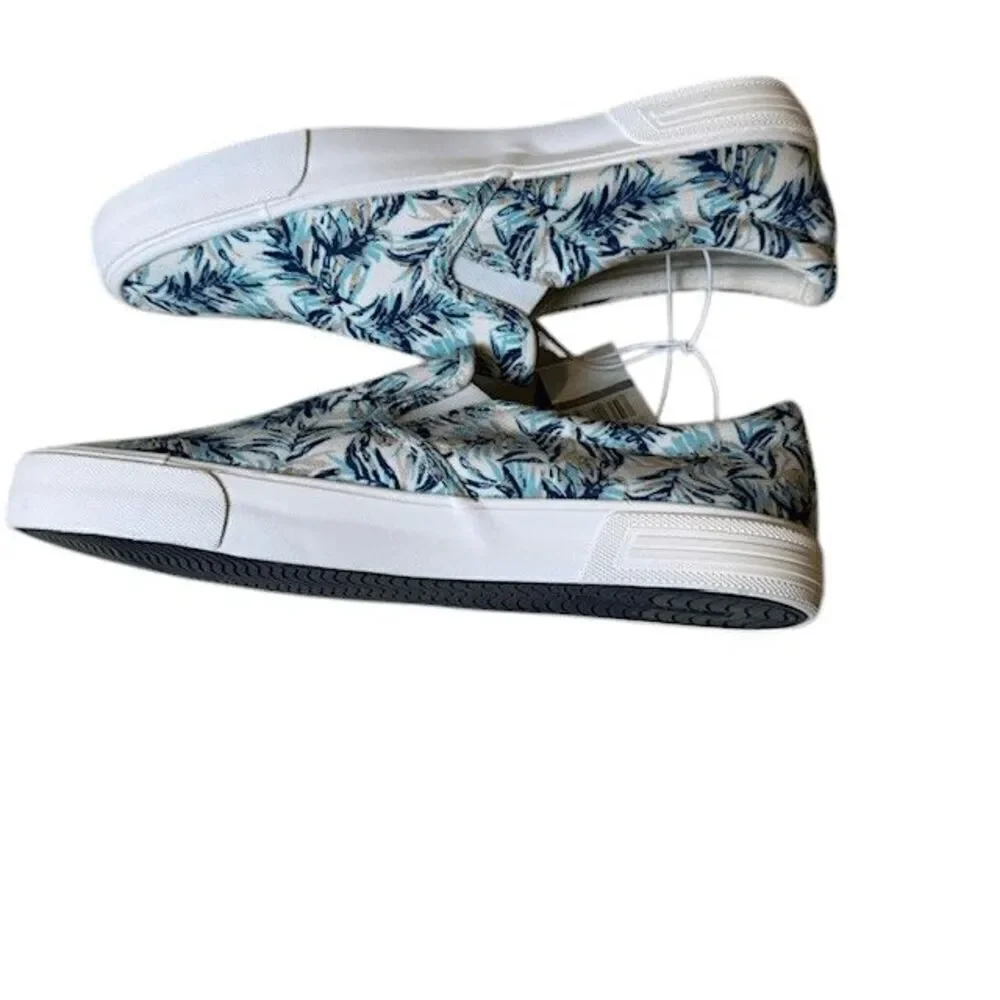 NWT Nautica Candler Canvas Slip On Shoes in Navy Palm Print Men's Size 9‎